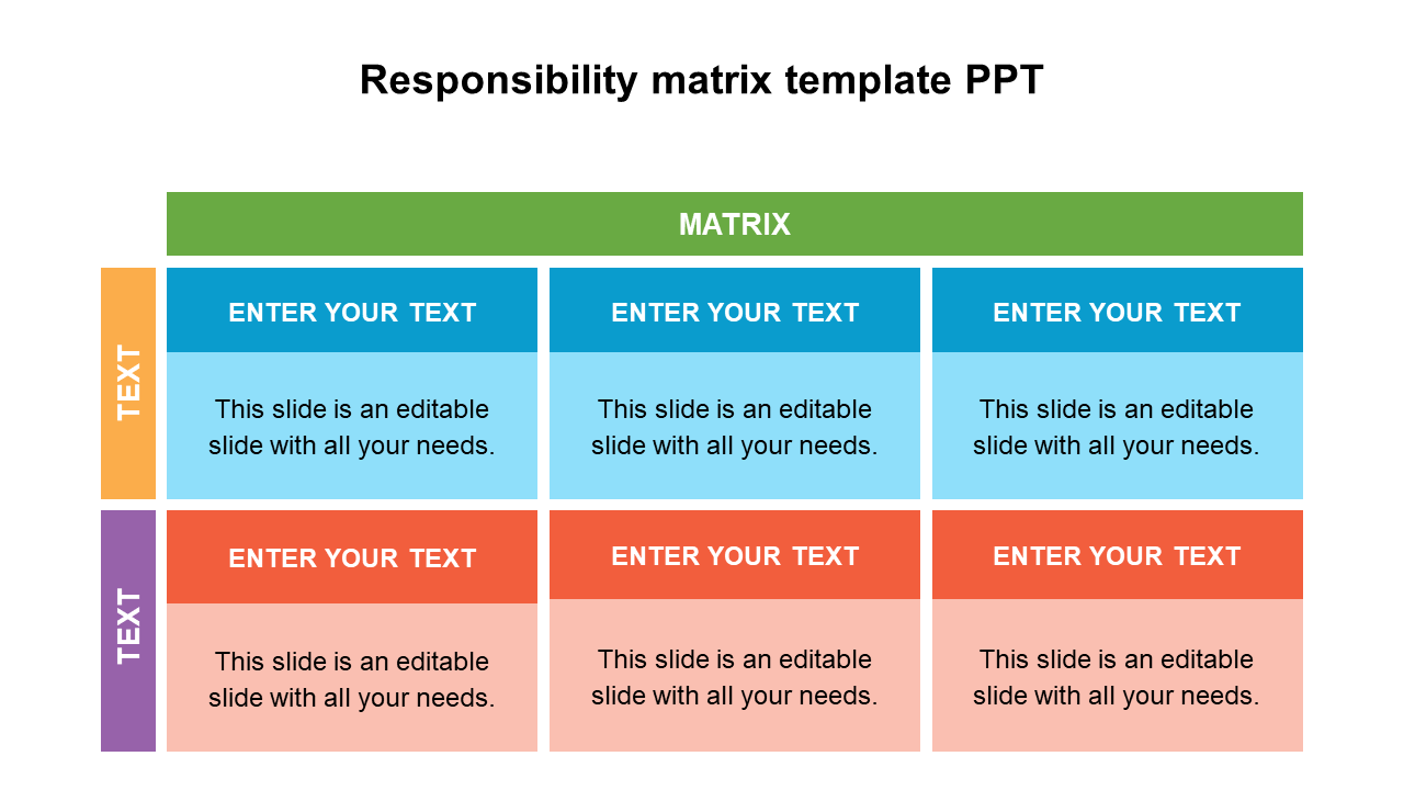Innovative Responsibility Matrix Template PPT Designs
